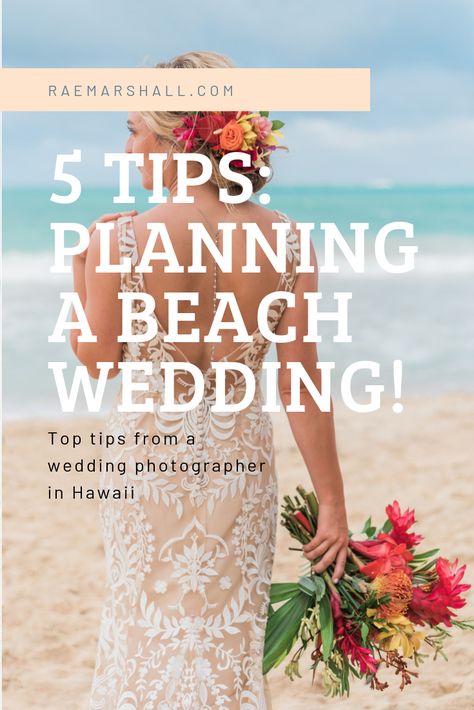 Hawaiian Micro Wedding, Beach Wedding Tips, Inexpensive Beach Wedding Ideas, Beach Wedding Tropical Theme, Kauai Beach Wedding, Cook Island Wedding, Destination Beach Wedding Ideas, Island Wedding Dress Beach, Destination Wedding Tips