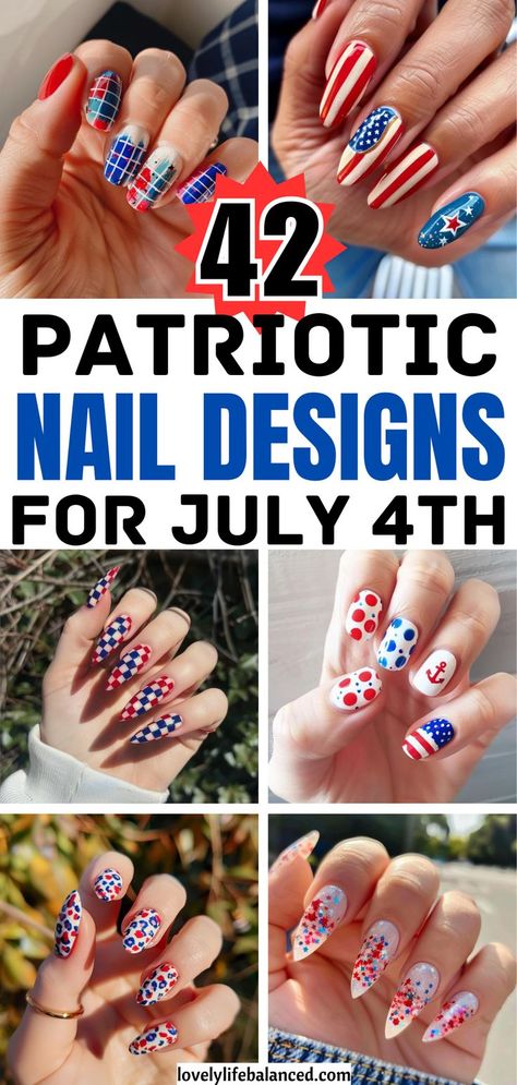 patriotic 4th of July nails, July 4th nail designs, acrylic 4th of July nails, easy July 4th nails, summer nails 2024 Patriotic Nail Designs Simple, 4th Of July Nails Almond, Nails Gel French Tip, July Nails Almond, Short 4th Of July Nails, Nails Gel French, Gel French Tip, Patriotic Nail Designs, July 4th Nails