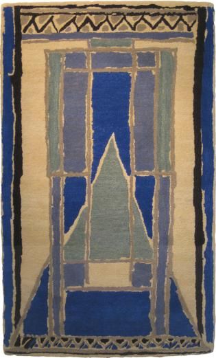 . Pond Rug, Cressida Bell, Courtauld Gallery, Christopher Farr, Duncan Grant, Vanessa Bell, Bloomsbury Group, Art Appliqué, Pond Design