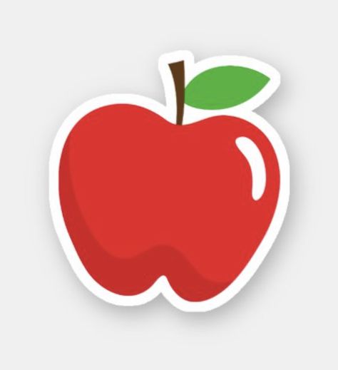 Apple Cartoon, Apple Clip Art, Daycare Signs, Cartoon Apple, Apple Sticker, Fruit Birthday Party, Art School Supplies, Art Apple, Fruit Birthday