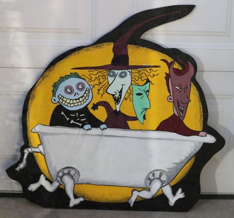 (eBay) Find many great new & used options and get the best deals for LOCK, SHOCK & BARREL from NIGHTMARE BEFORE CHRISTMAS ~ HALLOWEEN LAWN ART DECOR at the best online prices at eBay! Free shipping for many products! Barrel From Nightmare Before Christmas, Nightmare Before Christmas Skeleton, Halloween Yard Displays, Lock Shock Barrel, Nightmare Before Christmas Tree, Halloween Yard Art, Halloween Lawn, Christmas Door Decorating Contest, Nightmare Before Christmas Decorations