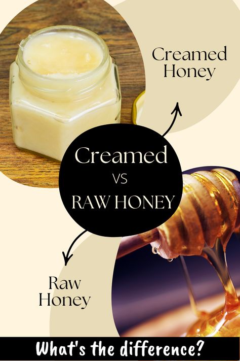 Creamed Honey vs Raw Honey – What Is The Difference? Creamed Honey Uses, Creamed Honey Recipe, Honey Appetizers, Honey Business, Honey Facts, Honey Crystalized, Honey Snacks, Honey Uses, Creamy Honey