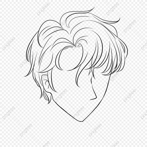 Hair Base Male, Short Hair Drawing Reference Male, Manhwa Hairstyles Male, Men Hair Drawing, Anime Hair Male, Hair Drawing Male, Male Hairstyles Drawing, Hair References Drawing, Hairstyle Man