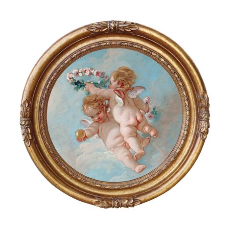 Angels Painting, Francois Boucher, Design Toscano, Painting Gallery, Framed Painting, Rococo, Gold Frame, Print On Canvas, Wall Art