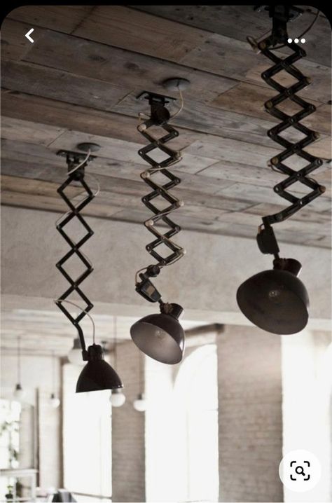 Furniture Joinery, Reclaimed Wood Ceiling, Blitz Design, Industrial Lighting Design, Vintage Industrial Lighting, Diy Lampe, White Interiors, Vintage Industrial Decor, Scandinavian Interiors