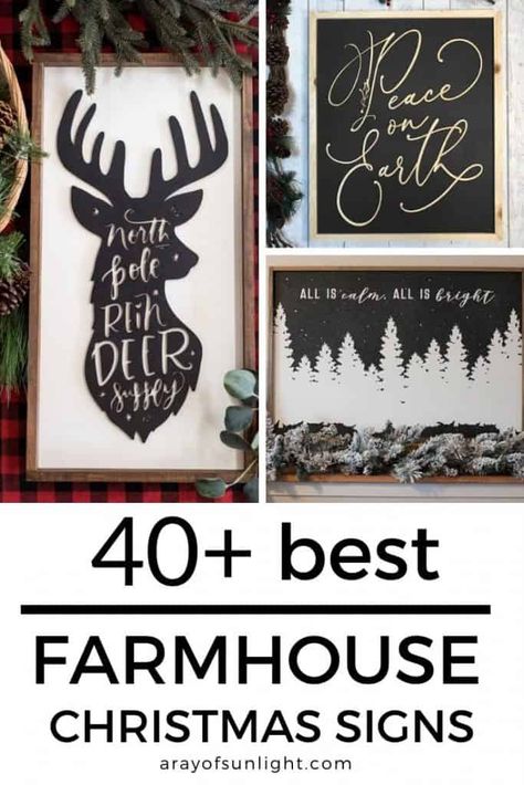 40  of the best wood Christmas Signs from Etsy for your holiday decor. From 3D Laser cut signs, to funny christmas signs, and meaningful Christmas signs. Including the popular Farm Fresh Christmas Tree signs and rustic wood signs. #christmasdecor #christmassign #farmhousechristmas Funny Christmas Signs, Christmas Tree Signs, Wood Christmas Signs, Farmhouse Christmas Signs, Laser Cut Signs, Christmas Signs Diy, Large Farmhouse, Best Farmhouse, Meaningful Christmas