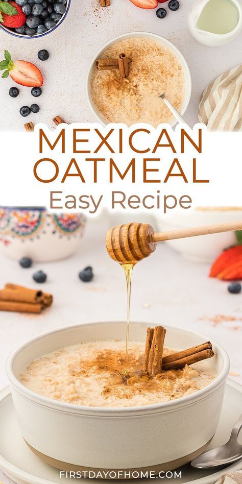 Make this authentic Mexican oatmeal for a wholesome and hearty breakfast. This Mexican avena (oatmeal) has hints of cinnamon, vanilla, and honey. It's the perfect comfort breakfast for a chilly day. #mexicanbreakfast #oatmeal #firstdayofhome Mexican Avena, Mexican Oatmeal, Avena Recipe, Comfort Breakfast, Honey Making, Recipes Authentic, Breakfast Meals, Lactation Recipes, Soft Foods