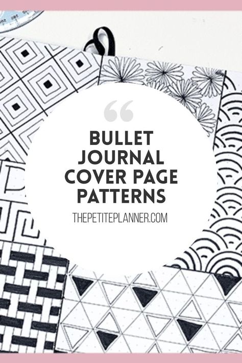 Fun Journal Cover Page Drawing Ideas. Doodling a cover page is easy and fun with these ideas about how to doodle your personalized pattern cover pages. Looking for aesthetically pleasing bullet journal cover page ideas? Try one of these to make next month stand out. Easy to draw and doodle patterns, get started doodling today for your journaling #doodles #bulletjournals #drawing #howto Bujo Patterns, Journal Cover Ideas Decorating, Bujo Decoration, Designs Doodles, Journaling Doodles, Bullet Journal Cover Page Ideas, Journal Cover Page Ideas, Cover Page Ideas, Doodle Journal