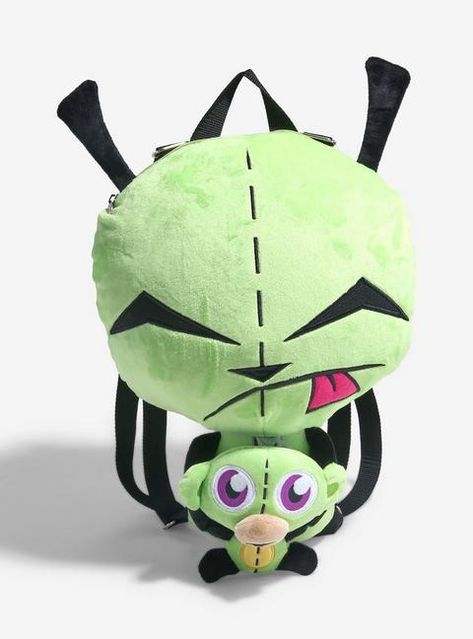 Invader Zim GIR With Monkey Plush Backpack, Invader Zim Gir, Zim Gir, Hello Kitty House, Exploding Kittens, Disney Valentines, Guild Wars, Blue Beetle, Monkey Plush, Felix The Cats