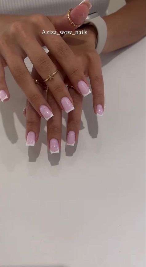 Square Clean Nails, Nails French Ideas Square, Short French Nails Ideas, Short Nails For Summer 2024, Biab Nails Inspiration Square, Nails 2024 Square, Clean French Tip Nails, Biab Nails Inspiration Summer 2024, Biab French Nail