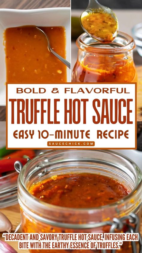 Truffle Hot Sauce Herbal Lifestyle, Truffle Hot Sauce, Spicy Sauces, Hot Sauce Recipe, Wing Sauce Recipes, Homemade Truffles, Hot Sauce Recipes, Condiment Recipes, Recipes Book