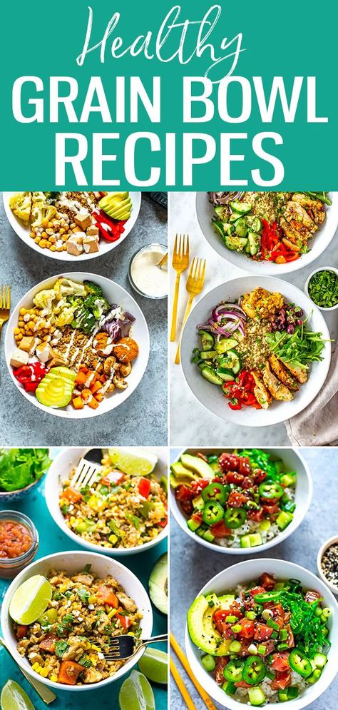 These are the best grain bowl recipes on the internet! Use your favourite grains like rice, quinoa and farro to make these meal prep lunches. #grainbowls #healthyrecipes Healthy Grain Bowls, Meal Prep Lunches, Grain Bowl Recipe, Power Bowl Recipe, Like Rice, Eating Well Recipes, Chicken And Butternut Squash, Grain Bowls, Salad Meal Prep