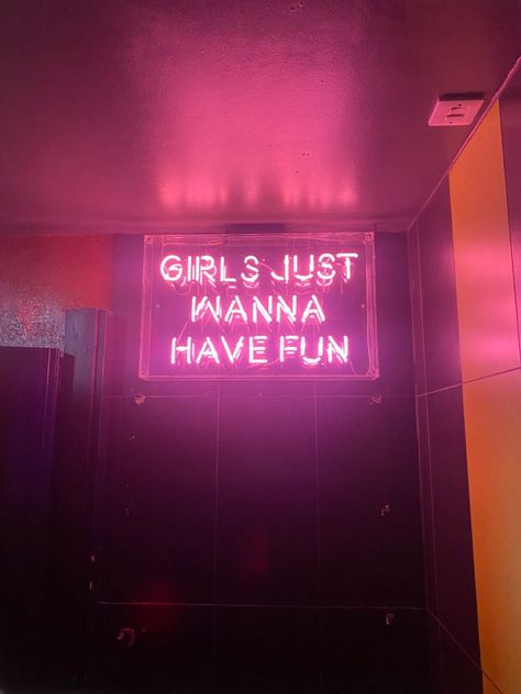 Pink Punk Aesthetic, Neon Pink Aesthetic, Pink Aesthetic Cute, Pink Neon Sign, Pink Grunge, Girls Just Wanna Have Fun, Neon Words, Punk Aesthetic, Iphone Pictures