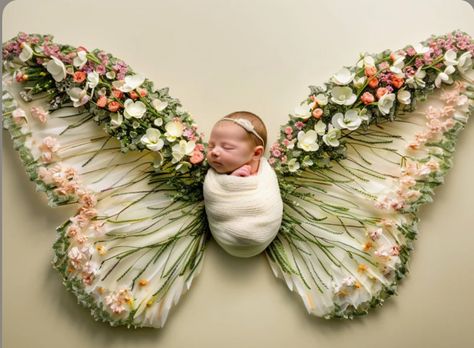 Lion King Newborn Pictures, New Born Baby Girl Photoshooting Themes, Butterfly Theme Maternity Shoot, Fairy Newborn Photography, Butterfly Baby Photoshoot, Newborn Photography Girly, Diy Baby Photoshoot, Butterfly Photoshoot, Backdrop Butterfly