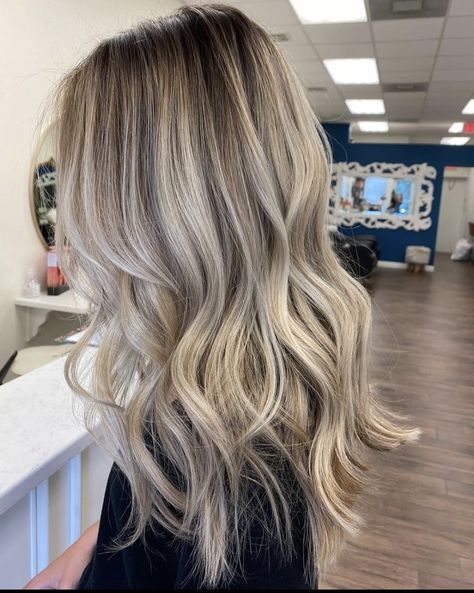 Blended Fall Blonde, Deminsional Blonde Balayage, Medium Length Hair Blonde Balayage, Sandy Blonde Hair Balayage, Heavy Lowlights On Blonde, Bright Blonde With Lowlights, Blonde Balayage With Lowlights, Fall Lowlights For Blondes, Lowlights In Blonde Hair