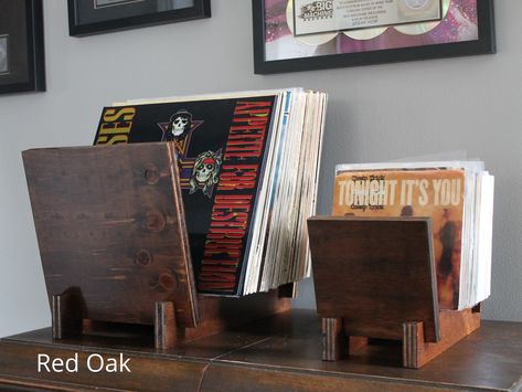 Record Organizer, Diy Shelf, Record Albums, Record Storage, Record Album, Diy Shelves, Red Oak, Lps, House Stuff