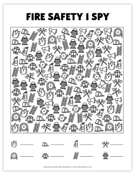 Fire Safety I Spy – Free Printable I Spy Games Fire Safety Preschool Worksheets, Safety Games For Kids, Fire Safety Printables Free, Fire Safety Coloring Pages, Fire Safety Preschool Activities Free Printable, I Spy Firefighter, I Spy Printables For Kids Free, Fire Safety Kindergarten, Fire Safety Printables