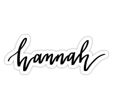 Hannah Sticker Hannah In Cursive, Hannah Lettering, Cameo Crafts, Silhouette Cameo Crafts, Flask Water Bottle, Name Wallpaper, 13 Reasons, Wedding Dance, Laptop Wallpaper