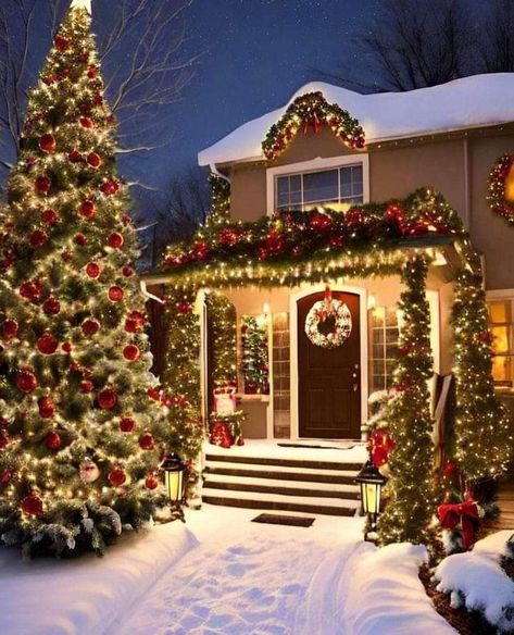 Classy Outdoor Christmas Lights, Hanging Christmas Lights, Christmas Dreaming, Christmas Scenery, Christmas Decoration Ideas, Christmas Themes Decorations, Married Christmas, Christmas Feeling, Days Until Christmas