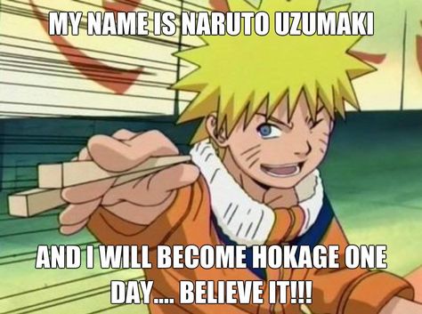 Naruto :') I believe it. Naruto Believe It, Naruto Episodes, I Ninja, Manga Naruto, 5 Anime, Naruto Anime, Noragami, Naruto Shippuden Anime, I Love Anime