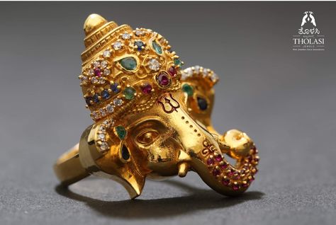 Vinayaka Rings For Men Gold, Hanuman Rings For Men Gold, Ganesh Rings For Men Gold, Rings For Men Gold, Gold Ring Indian, Gents Rings, Gold Rings For Men, Mens Ring Designs, Indian Artwork