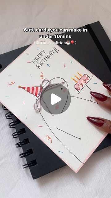 Grishma Bhushan🤍 | cute diy projects & gift ideas on Instagram: "Part 4 🎈Save for later 💞🎧🕊️

Ref from Pinterest 

#cardideas #artbygriii #fyp #handmade #diy #lipstain #contentcreator #bangalore #india #birthdaycard 
Cute birthday card ideas, easy birthday card, handmade birthday card, paper crafts" Easy Birthday Cards For Best Friend, Quick And Easy Birthday Cards Diy, Easy Diy Birthday Gifts For Friends, Birthday Card Paper Crafts, Handmade Birthday Gift Ideas For Best Friend, Diy Birthday Cards For Best Friend, Cute Birthday Card Ideas, Card Paper Crafts, Easy Birthday Cards Diy