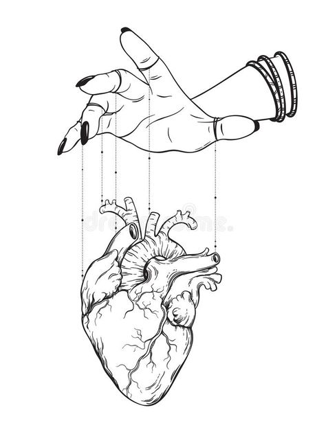 Drawing Denim, Human Heart Drawing, Tattoo Hand, Hand Drawn Vector Illustrations, Heart Drawing, Dark Art Drawings, Human Heart, Tattoo Flash Art, Pencil Art Drawings