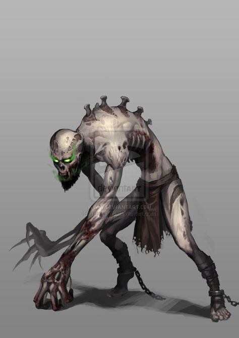 Ghoul by ~reaper78 on deviantART Shadow Realm, Dark Creatures, Zombie Art, Fantasy Beasts, Monster Concept Art, Fantasy Monster, Monster Design, Creature Concept Art, Fantasy Rpg