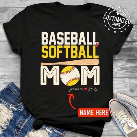 Baseball Softball Mom T-Shirt. Are you looking for the perfect gift for the baseball mom in your life? Look no further! Our selection of baseball mom ... Check more at https://tatsports.us/product/baseball-softball-mom-t-shirt/ Baseball Softball Mom, Softball Mom Shirt, Softball Shirt, Softball Mom, Baseball Shirt, Stylish Shirt, Baseball Softball, Baseball Mom, Kid Tees