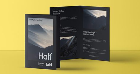 Title Brochure Psd, Modern Brochures, Brochure Mockup, Free Brochure Template, Fold Brochure, Free Word, Word Free, Brochures Mockups, Template Word