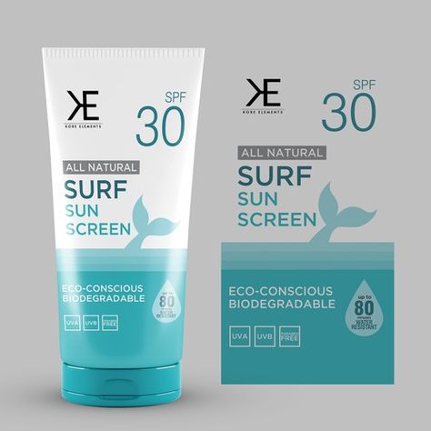 New sustainable sunscreen company needs surf style label | Product packaging contest | 99designs Sunscreen Label Design, Sunscreen Label, Sunscreen Packaging Design, Sunscreen Packaging, Custom Product Packaging, Medicine Packaging, Color Design Inspiration, Pack Design, Grafic Design