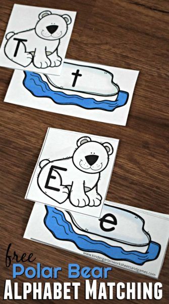 FREE Polar Bear Alphabet Matching - this free printable literacy activity is perfect for helping preschool and kindergarten age kids practice matching uppercase and lowercase letters #wintertheme #polartheme #arctictheme #alphabet #preschool #kindergarten #literacy #alphabetmatching #uppercaseletters #lowercaseletters Pre K Arctic Animals, Polar Animals Preschool, Polar Bears Activities, Arctic Animals Preschool, Polar Bear Theme, Animal Lessons, January Activities, Preschool Winter, Penguins And Polar Bears