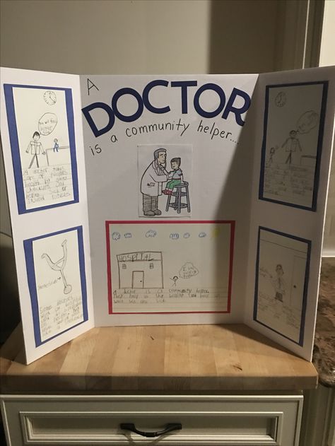 Community Helpers Project 1st Grade, Community Helper Project, Community Helpers Project, Community Helpers For Kids, Community Helpers Art, First Grade Projects, Community Helpers Preschool Crafts, Community Helpers Kindergarten, Vision Board Project