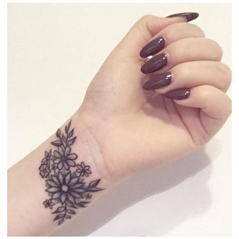 Wrist Band Tattoo, Wrist Tattoo Cover Up, Meaningful Wrist Tattoos, Catrina Tattoo, Wrist Tattoo Ideas, Henna Hand, Flower Wrist Tattoos, Band Tattoo Designs, Small Wrist Tattoos