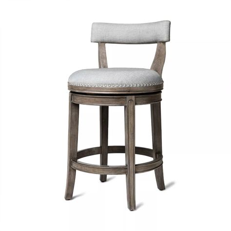 Maven Lane Alexander Low-back Kitchen Swivel Bar Stool, Reclaimed Oak Finish : Target Stool Cushion, Wooden Bar Stools, Swivel Counter Stools, Bar Height Stools, Kitchen Fabric, Reclaimed Oak, High Quality Kitchen, Swivel Stool, Stool Design