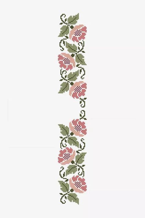 Patterns - Cross Stitch - DMC Free Cross Stitch Patterns, Cross Stitch Border Pattern, Floral Stencil, Free Stencils, Cross Stitch Patterns Flowers, Stencil Pattern, Stencil Patterns, Cross Stitch Borders, Border Pattern