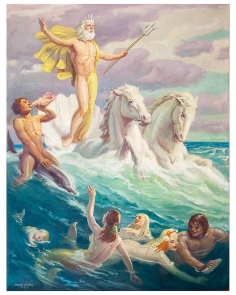 Roman Gods, Greek Gods And Goddesses, Roman Goddess, Vintage Mermaid, Mythology Art, Mystical Art, Greek Myths, Mermaid Art, Yahoo Mail