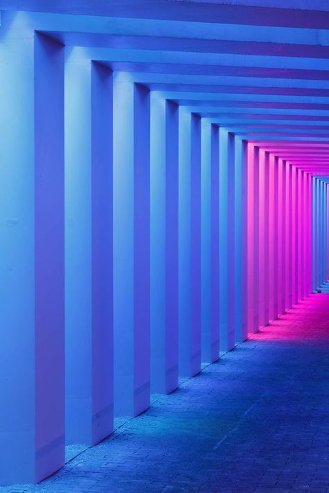 Tunnel vision: Herman Kuijer's new light installations for two Dutch underpasses | Architecture | Wallpaper* Magazine Light Tunnel, Architecture Wallpaper, New Retro Wave, Wallpaper Magazine, Light Images, Neon Aesthetic, Light And Space, Neon Art, Light Installation