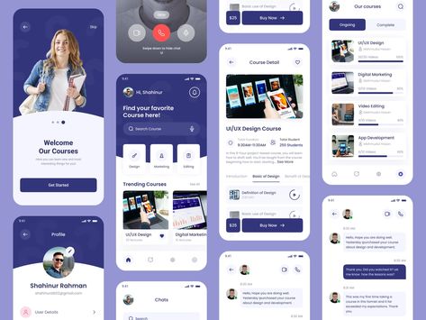 E Learning Mobile App Design, Education App Ui Design, E-learning Design, Mobile App Ui Design, Website Design Inspiration Layout, Uiux Design, Mobile App Design Inspiration, App Home, Splash Screen