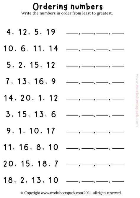 Ordering numbers to 10 - worksheetspack Ordering Numbers Worksheet Grade 2, Order Numbers To 20, Ordering Numbers Worksheet Kindergarten, Ordering Numbers Worksheet, Number Order Worksheets, Pronoun Anchor Chart, Vocabulary Games For Kids, Number Worksheets Kindergarten, Worksheet For Kindergarten