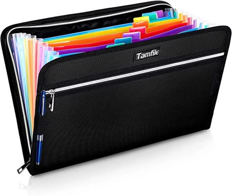 Amazon.com: Fireproof Safe Waterproof Accordion File Bag Folder Expanding Filing Folder with 14 Multicolored Pockets, A4 Letter Size, Document Organizer Holder and Color Labels /2 Zipper (Black 14.3" x 9.8") : Everything Else Document File Folder, Fireproof Safe, Accordion Folder, Document Organizer, Packing List For Cruise, File Organizer, Document Folder, Packing For A Cruise, File Organiser