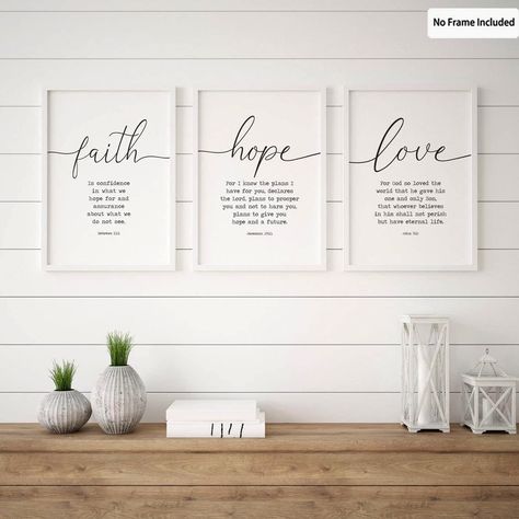 Love Bible Verses, Serenity Prayer Wall Art, Church Foyer, Love Bible, Faith Hope And Love, Modern Room Decor, Prayer Wall, Bible Verses About Love, Dining Room Wall Art