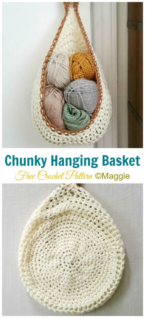 The Cundy Hanging Basket Free Crochet Patterns - Crochet & Knitting Crochet Kitchen Hanging Baskets, Free Crochet Patterns Useful, Crochet Yarn Basket Pattern Free, Crochet Projects With Size 5 Yarn, Crochet Wall Baskets Free Pattern, Crochet Household Items Home Decor, Everyday Crochet Projects, Crochet Storage Free Pattern, Crotchet Ideas Projects Gifts