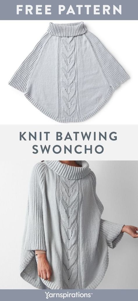 Knitted Ponchos, Patons Classic Wool, Hand Knit Poncho, Poncho Knitting Patterns, Batwing Sweater, Knitting Blogs, Poncho Pattern, Knitted Poncho, Sweater Knitting Patterns