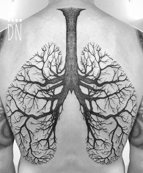 Breathe Lungs Drawing, Anatomy Tattoo, Human Lungs, Full Body Tattoo, Baby Tattoos, Sister Tattoos, Back Tattoos, Tree Tattoo, Symbolic Tattoos