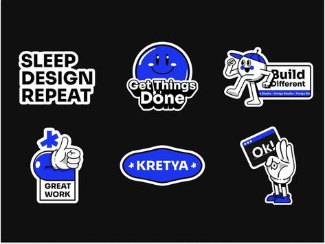 Kretya Sticker Pack designed by BimGraph🐊 for Kretya Studio. Connect with them on Dribbble; the global community for designers and creative professionals. Sticker Design Inspiration, Self Branding, Fotografi Digital, Stickers Design, Brand Stickers, Graphic Design Layouts, Sticker Patches, Kawaii Stickers, Cool Stickers