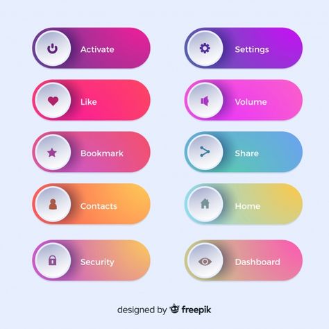 Application Ui Design, Web And App Design, Ui Buttons, Ux Kits, Ui Ux 디자인, Gradient Color Design, Ui Design Trends, Mobile App Design Inspiration, Style Web