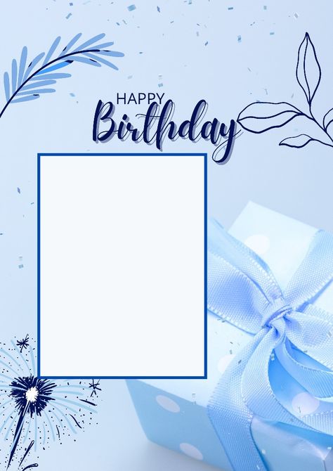 Happy Birthday Blue Background, Happy Birthday Frames Backgrounds, Blue Birthday Background, Baby Birthday Banner, Christmas Mini Shoot, Birthday Background Design, Happy Birthday Blue, Party Frame