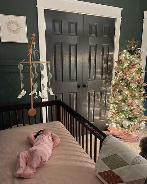 Baby Girl Nursery Christmas Tree, Christmas Decor Nursery, Christmas Tree Nursery, Christmas Tree In Nursery, Christmas Nursery Decor, Baby Girl Christmas Tree, Nursery Christmas Tree, Christmas House Decor, Nursery Christmas