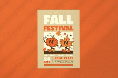 Fall Festival Flyer, Print Templates ft. poster & autumn - Envato Fall Festival Graphic, Autumn Graphic Design, Fall Festival Poster, Fall Festival Flyer, Pumpkin Patch Flyer, Fall Festival Party, Fall Blocks, Admissions Poster, Pumpkin Vector